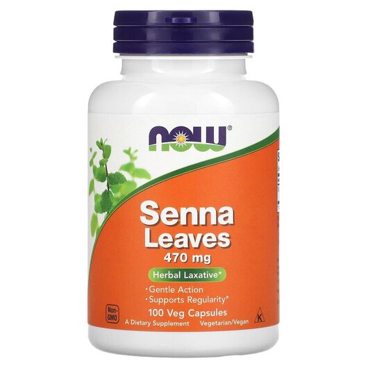 Основное фото товара NOW Foods, Листья Сенны 470 мг, Senna Leaves 470 mg, 100 капсул