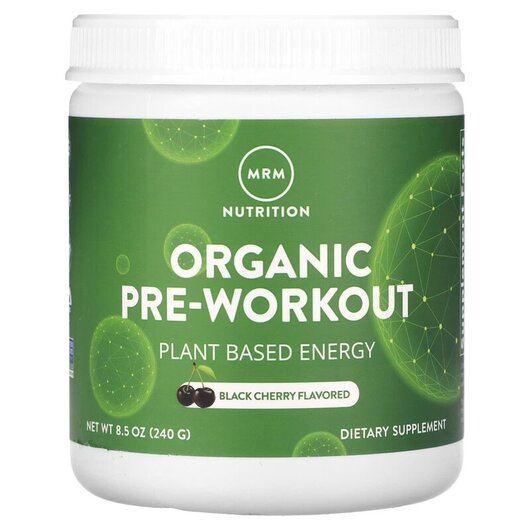 Основне фото товару Organic Pre-Workout Black Cherry, Передтренувальний комплекс, 240
