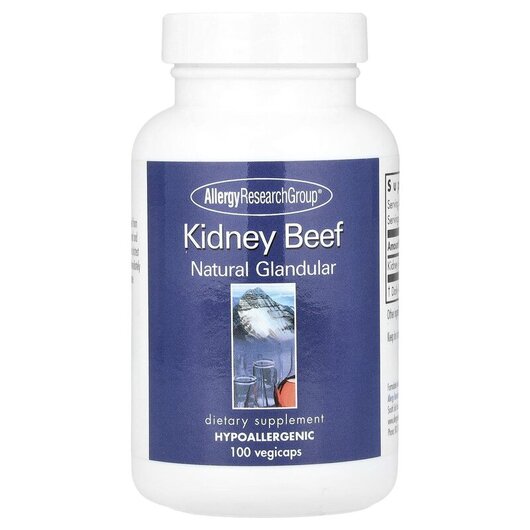 Основное фото товара Kidney Beef Natural Glandular Основное фото товара Поддержка здоровья почек, Kidney Beef Natural Glandular, 100 капс