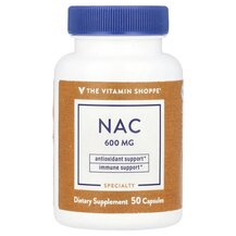 N-ацетилцистеїн NAC 600 mg TheVitaminShoppe 50 капсул N-ацетилцистеїн NAC 600 mg TheVitaminShoppe 50 капсул