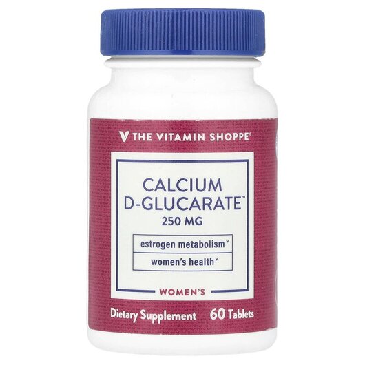 Основне фото товару Calcium D-Glucarate 250 mg Основне фото товару TheVitaminShoppe, Calcium D-Glucarate, Кальцій Д Глюкарат, 60 таб
