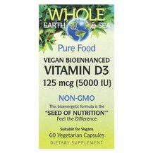 Whole Earth & Sea Vegan Bioenhanced Vitamin D3 5000 IU D3