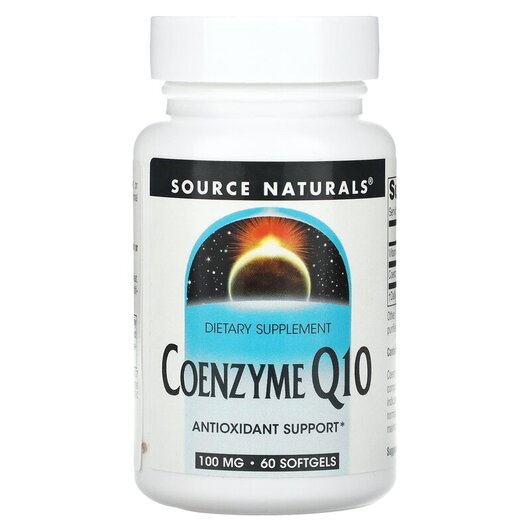 Основное фото товара Source Naturals, Коэнзим CoQ10, Coenzyme Q10 100 mg, 60 капсул