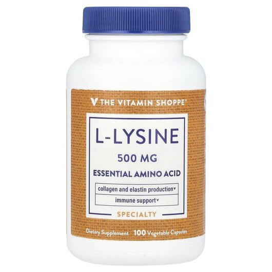 Основное фото товара L-Lysine 500 mg Основное фото товара TheVitaminShoppe, L-Лизин, L-Lysine 500 mg, 100 капсул