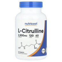L-Citrulline 2500 mg L-Цитруллин Nutricost 120 таблеток