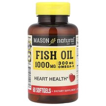 Омега 3 Omega-3 Fish Oil 1000 mg 60 Mason 60 капсул Омега 3 Omega-3 Fish Oil 1000 mg 60 Mason 60 капсул