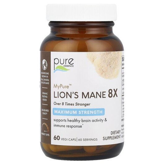 Основное фото товара Грибы Львиная грива, MyPure Lion's Mane 8X Maximum Strength,