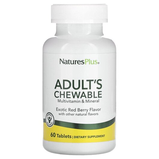 Основне фото товару Adult's Chewable Multivitamin & Mineral Exotic Red Berry Основне фото товару Adult's Chewable Multivitamin & Mineral, Мінеральні доба
