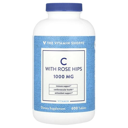 Основное фото товара TheVitaminShoppe, Витамин C, Vitamin C with Rose Hips, 600 таблет