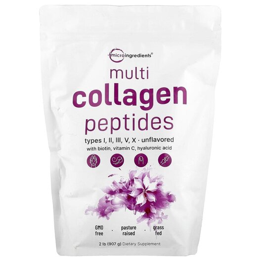 Основное фото товара Multi Collagen Peptides Type I II III V X Unflavored Основное фото товара Коллаген, Multi Collagen Peptides Type I II III V X Unflavored, 9