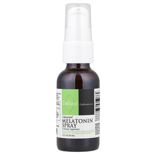 Основне фото товару DaVinci Laboratories, Liposomal Melatonin Spray, Мелатонін, 30 мл