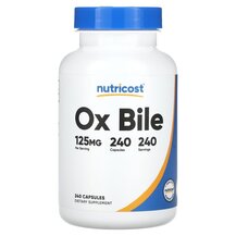 Бичача жовч Ox Bile 125 mg Nutricost 240 капсул
