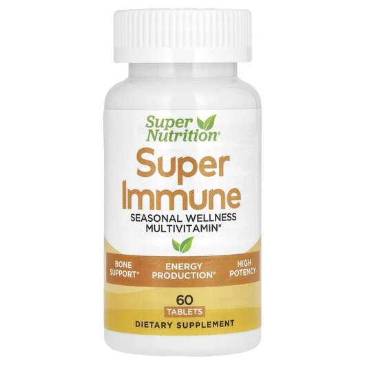 Основное фото товара Super Immune Seasonal Wellness Multivitamin Основное фото товара Super Immune Seasonal Wellness Multivitamin, Мультивитамины, 60 т