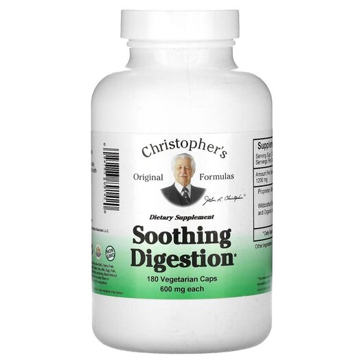 Основне фото товару Soothing Digestion 600 mg, Ферменти, 180 капсул
