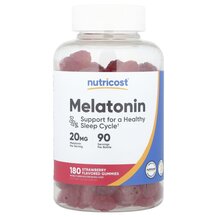 Мелатонін Melatonin Gummies Strawberry 20 mg Nutricost Мелатонін Melatonin Gummies Strawberry 20 mg Nutricost