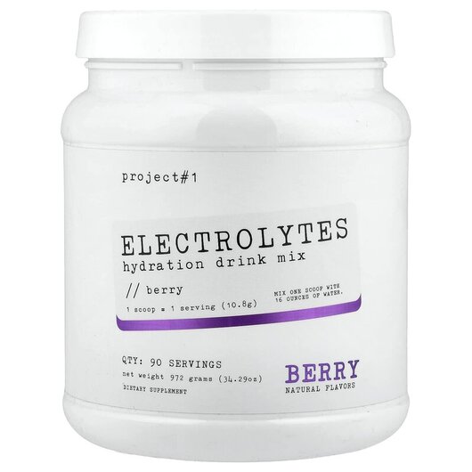 Основное фото товара Electrolytes Hydration Drink Mix Berry Основное фото товара Электролиты, Electrolytes Hydration Drink Mix Berry, 972 г