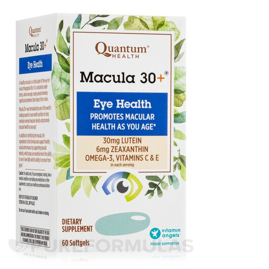 Основне фото товару Quantum Health, Macula 30+, Підтримка здоров'я зору, 60 капс