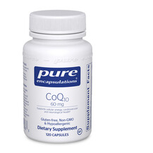 CoQ10 60 mg Коэнзим CoQ10 Pure Encapsulations 120 капсул