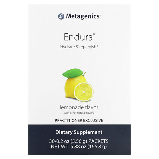 Основное фото товара Endura Lemonade Основное фото товара Metagenics, Электролиты, Endura Lemonade, 30 пакетов
