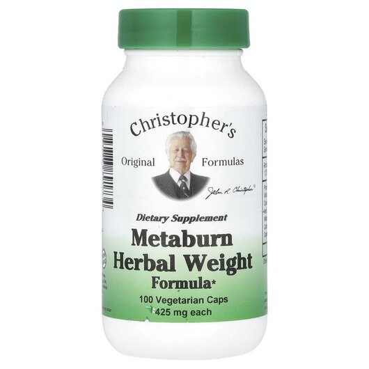 Основне фото товару Metaburn Herbal Weight Formula 450 mg, Трави, 100 капсул