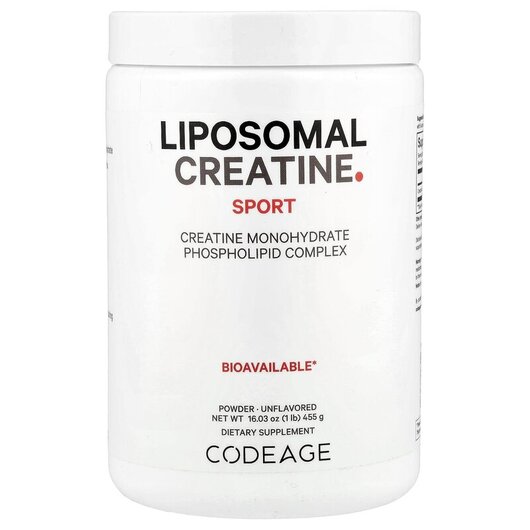 Основное фото товара Liposomal Creatine Monohydrate Powder Unflavored Основное фото товара Креатин, Liposomal Creatine Monohydrate Powder Unflavored, 455 г