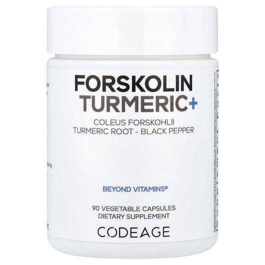 Основное фото товара Forskolin Turmeric+ Основное фото товара CodeAge, Форсколин, Forskolin Turmeric+, 90 капсул
