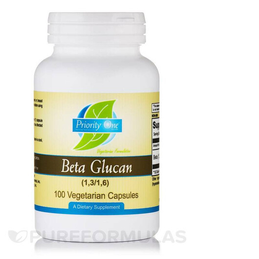 Основное фото товара Beta Glucan 13/16 Основное фото товара Priority One, Бета-глюкани, Beta Glucan 13/16, 100 капсул