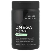 Омега 3 Omega 3-6-7-9 Plant Based Sports Research Омега 3 Omega 3-6-7-9 Plant Based Sports Research