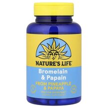 Bromelain & Papain Бромелайн Natures Life 100 капсул