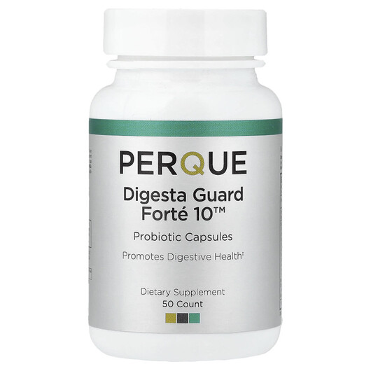 Основне фото товару Digesta Guard Forte 10 Основне фото товару Perque, Digesta Guard Forte 10, Пробіотики, 50 капсул