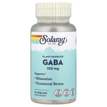 ГАМК Plant-Sourced GABA 100 mg Solaray 30 капсул ГАМК Plant-Sourced GABA 100 mg Solaray 30 капсул