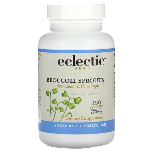 Основне фото товару Eclectic Herb, Broccoli Sprouts 270 mg, Броколі, 150 капсул