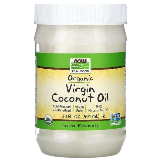 Основне фото товару NOW Foods, Real Food Organic Virgin Coconut Oil, Кокосова олія, 5
