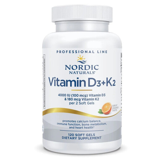 Основное фото товара Vitamin D3 + K2 Orange Flavor Основное фото товара Витамины D3 + K2, Vitamin D3 + K2 Orange Flavor, 120 капсул