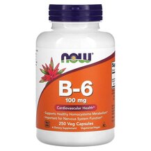 Вітамін B6 100 мг B-6 100 mg NOW Foods 250 капсул