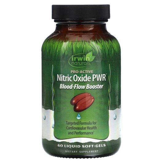 Основне фото товару Nitric Oxide PWR Blood-Flow Booster, Кардіо комплекс, 60 капсул