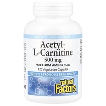 Acetyl-L-Carnitine 500 mg Ацетилкарнитин Natural Factors Acetyl-L-Carnitine 500 mg Ацетилкарнитин Natural Factors