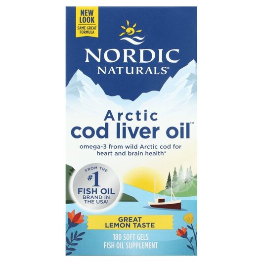 Основное фото товара Nordic Naturals, Масло печени трески, Arctic Cod Liver Oil, 180 к