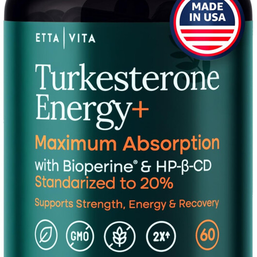 Основное фото товара Etta Vita, Туркестерон, Turkesterone Energy+, 60 капсул