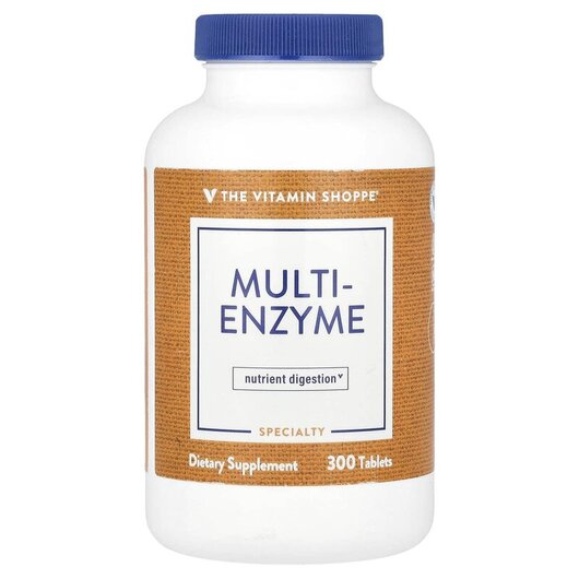 Основное фото товара Multi-Enzyme Основное фото товара TheVitaminShoppe, Ферменты, Multi-Enzyme, 300 таблеток