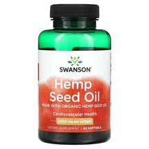 Hemp Seed Oil 1000 mg Травяные добавки Swanson 60 капсул Hemp Seed Oil 1000 mg Травяные добавки Swanson 60 капсул
