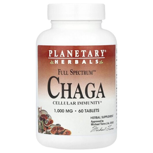 Основное фото товара Грибы Чага, Full Spectrum Chaga 1000 mg, 60 таблеток