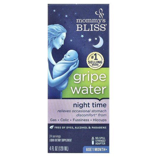 Основное фото товара Night Time Gripe Water 1 Month+ Основное фото товара Средства от коликов, Night Time Gripe Water 1 Month+, 120 мл