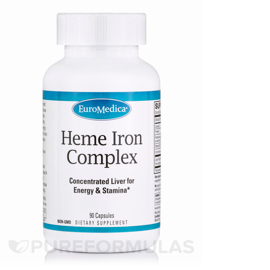 Основное фото товара Heme Iron Complex Основное фото товара EuroMedica, Железо, Heme Iron Complex, 90 капсул