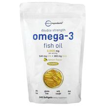 Омега 3 Double Strength Omega-3 Fish Oil Lemon Micro