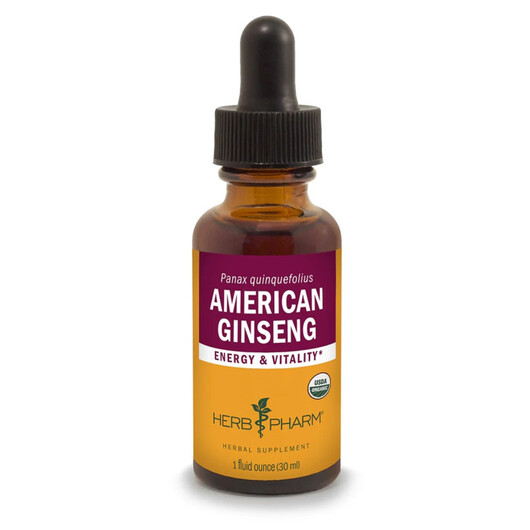 Основное фото товара Organic American Ginseng Основное фото товара Herb Pharm, Женьшень, Organic American Ginseng, 30 мл