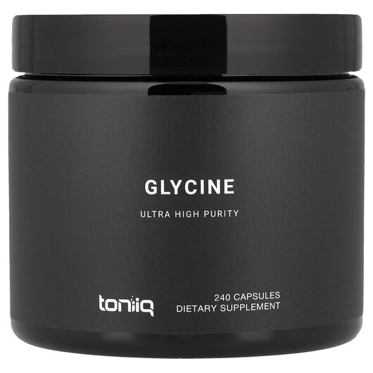 Основне фото товару Glycine, 650 mg Основне фото товару Toniiq, Glycine, 650 mg, L-Гліцин, 240 капсул