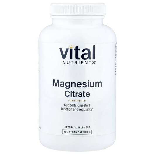 Основное фото товара Magnesium Citrate Основное фото товара Vital Nutrients, Магний, Magnesium Citrate, 200 капсул