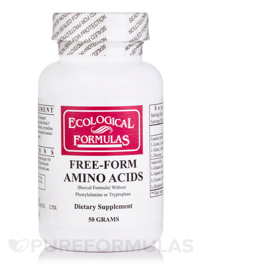 Основне фото товару Free-Form Amino Acid Основне фото товару Ecological Formulas, Free-Form Amino Acid, Амінокислоти, 50 г
