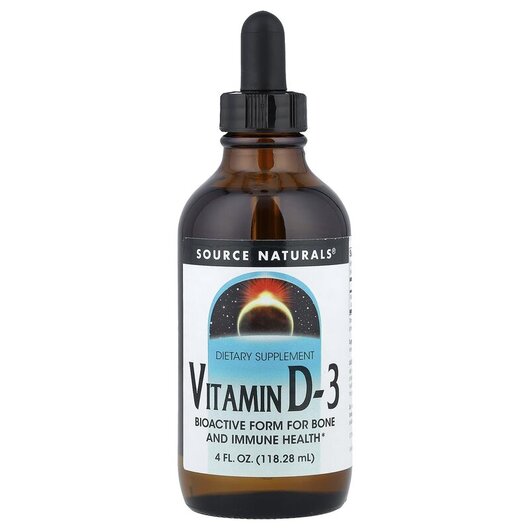 Основное фото товара Vitamin D-3 Основное фото товара Source Naturals, Витамин D3, Vitamin D-3, 118.28 мл